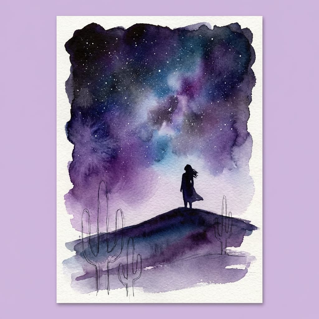 Desert stargazing pause